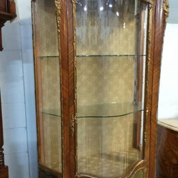 Vernis Martin Panelled Louis XV Style French Vitrine