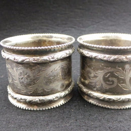 Pair Of Silver Plated Napkin Rings
