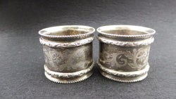 Pair Of Silver Plated Napkin Rings | Antique & Vintage | Moonee Ponds Antiques | Australia Wide Delivery