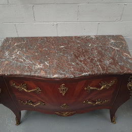 19th Century French Louis XV Style Commode With Marble Top
