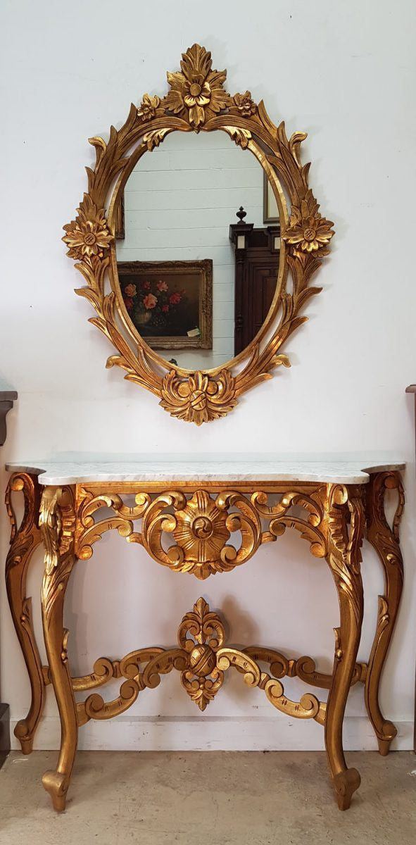 French Gilt Louis XIV style Console Table