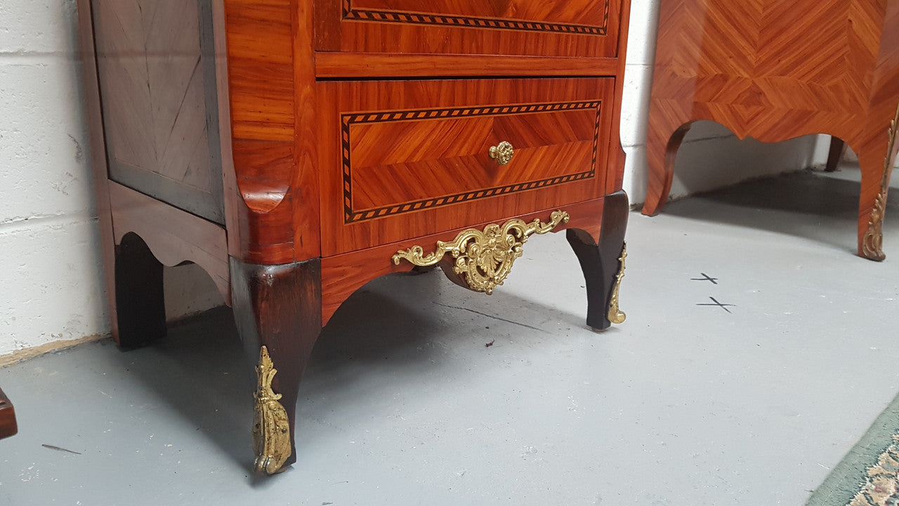 French Kingwood & Rosewood Inlaid Semainier