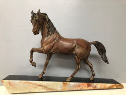 French Art Deco Horse Statue On Marble Base | Antique & Vintage | Moonee Ponds Antiques | Australia Wide Delivery
