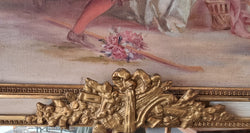 Antique French Gilt & Hand Painted Decorative Trumeau Mirror | Antique & Vintage | Moonee Ponds Antiques | Australia Wide Delivery