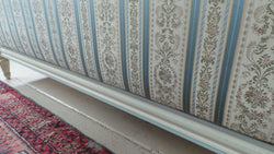 French Chalk Painted Upholstered Queen Size Bed | Antique & Vintage | Moonee Ponds Antiques | Australia Wide Delivery