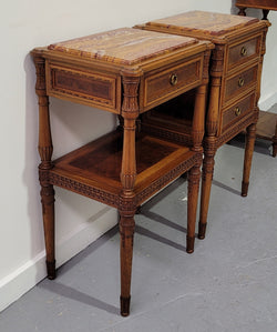 Impressive Pair Henry II Style Walnut Bedsides | Antique & Vintage | Moonee Ponds Antiques | Australia Wide Delivery