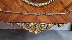 Grand Louis XV Style Ormolu & Marquetry Marble Top Two Drawer Commode | Antique & Vintage | Moonee Ponds Antiques | Australia Wide Delivery