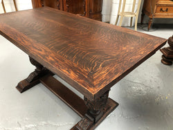 Vintage French Oak Bulbous Stretcher Base Coffee Table | Antique & Vintage | Moonee Ponds Antiques | Australia Wide Delivery