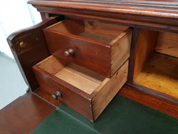 Walnut Edwardian Bookcase With Pull Out Secretaire | Antique & Vintage | Moonee Ponds Antiques | Australia Wide Delivery