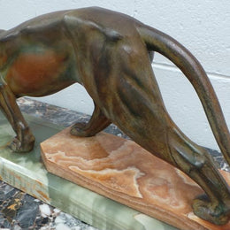 French Art Deco Panther Statue