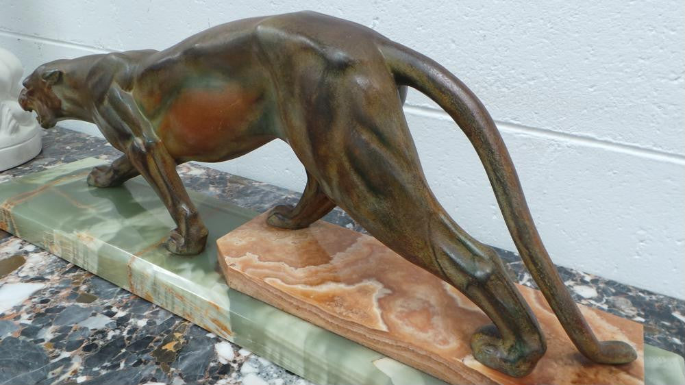 French Art Deco Panther Statue | Antique & Vintage | Moonee Ponds Antiques | Australia Wide Delivery