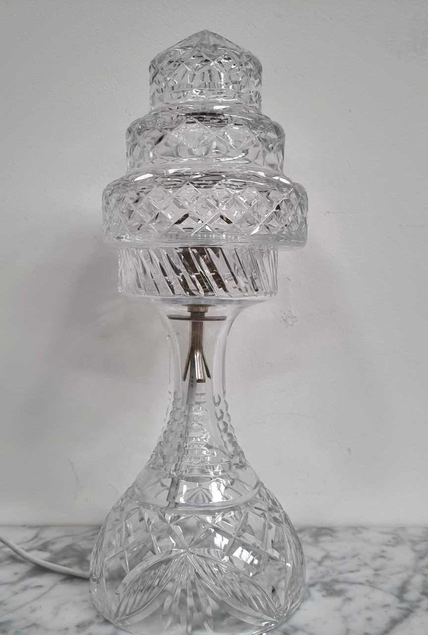 Beautiful Cut Crystal Decorative Table Lamp | Antique & Vintage | Moonee Ponds Antiques | Australia Wide Delivery