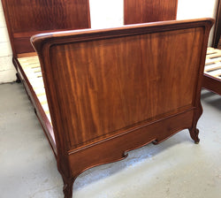 Rare French King Single Walnut Bed | Antique & Vintage | Moonee Ponds Antiques | Australia Wide Delivery