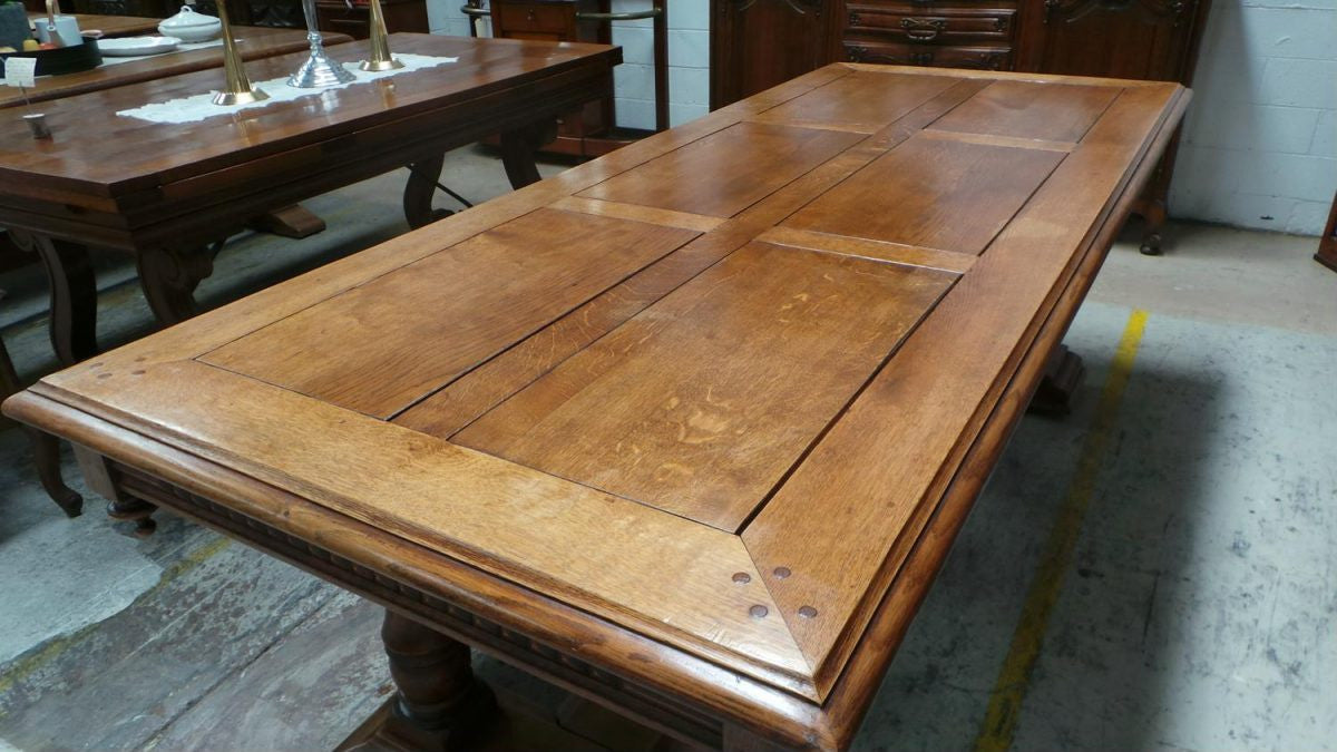 A Decorative Solid French Oak Farmhouse Table | Antique & Vintage | Moonee Ponds Antiques | Australia Wide Delivery