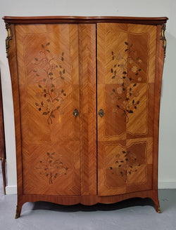 French Marquetry Inlaid Armoire - Bookcase With Ormolu Mounts | Antique & Vintage | Moonee Ponds Antiques | Australia Wide Delivery