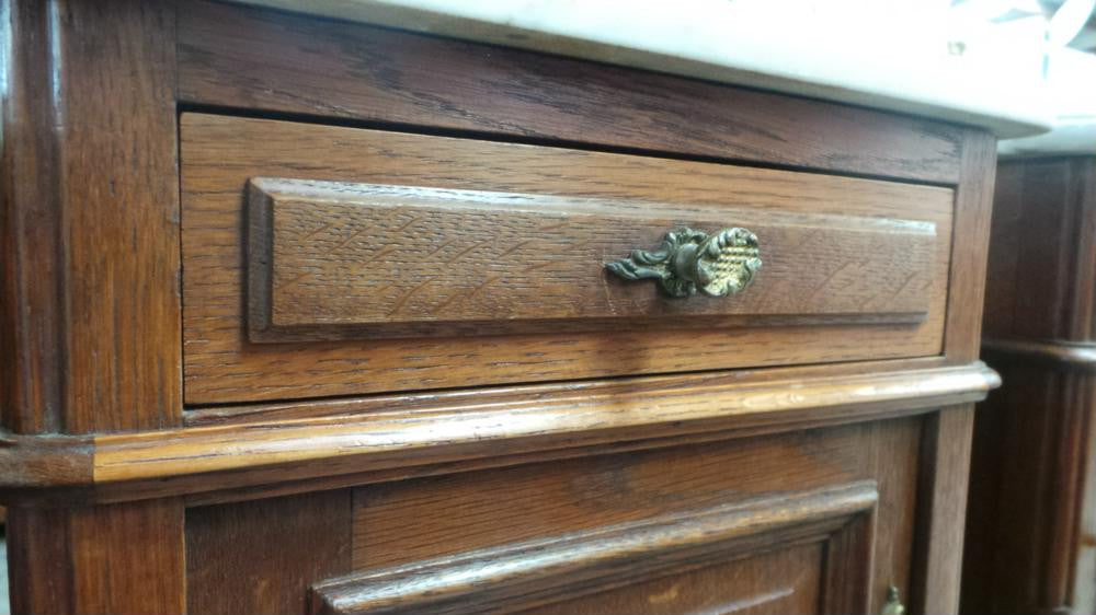 Pair of French Oak Bedsides-1 | Antique & Vintage | Moonee Ponds Antiques | Australia Wide Delivery