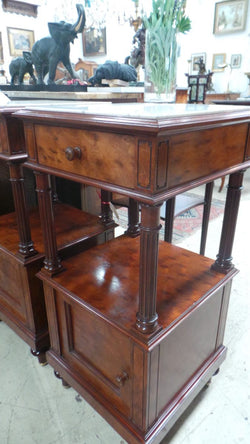 Pair of High End Mahogany Bedside Cabinets | Antique & Vintage | Moonee Ponds Antiques | Australia Wide Delivery