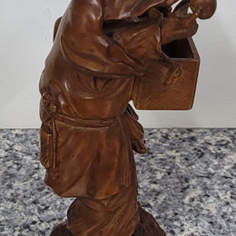Exceptional Japanese Meiji period boxwood carving of a Peach Seller. Circa 1880's and it is signed to base. It is in good original condition, please view photos as they help form part of the description.