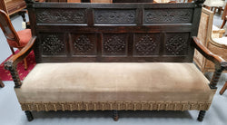 Sensational Antique French Oak Gothic Revival Bench Seat | Antique & Vintage | Moonee Ponds Antiques | Australia Wide Delivery