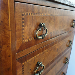 Louis XV Style Inlaid Marble Top Seminar