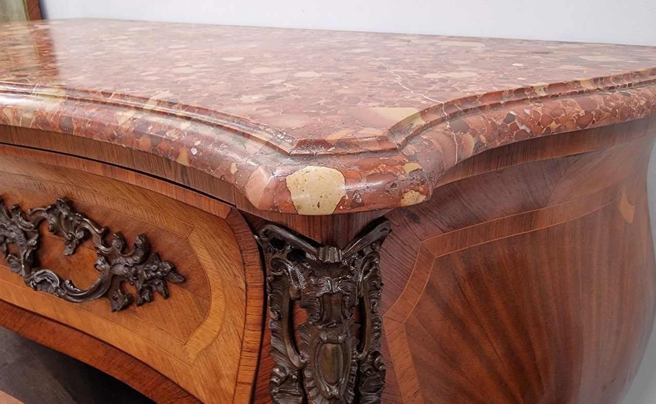 Grand 19th Century French Bombe Marble Top Commode | Antique & Vintage | Moonee Ponds Antiques | Australia Wide Delivery