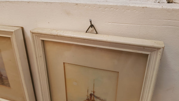 A lovely pair of framed watercolor paintings signed by Australian artist Harold Dalton Hall. In good original condition.