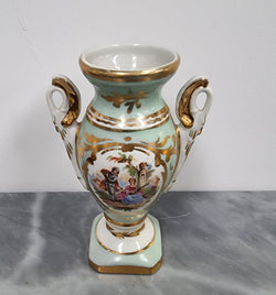 Two handled Limoge Style Small Vase | Antique & Vintage | Moonee Ponds Antiques | Australia Wide Delivery