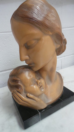 Mother and Child Terracotta Bust | Antique & Vintage | Moonee Ponds Antiques | Australia Wide Delivery