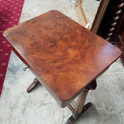 Continental Figured Mahogany Work Table | Antique & Vintage | Moonee Ponds Antiques | Australia Wide Delivery