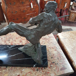 French Art Deco P. Berjean "chasse a la Lionne" Bronze | Antique & Vintage | Moonee Ponds Antiques | Australia Wide Delivery