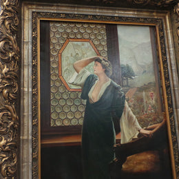 Sensational Antique Oil Painting On Canvas