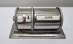 Art Deco Chrome Desk Perpetual Calendar | Antique & Vintage | Moonee Ponds Antiques | Australia Wide Delivery