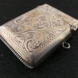 Antique Birmingham Silver Hallmarked Vesta Case
