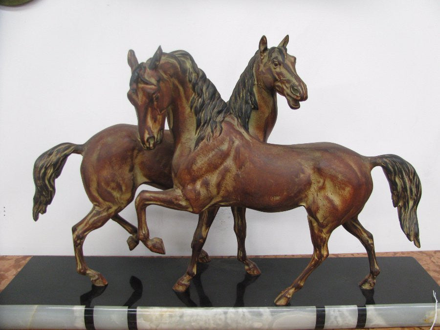 French Art Deco Horse Statue