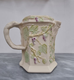 Belleek Brown Mark Jug With Ivy Decoration, Branch Handle & Bacchus Spout | Antique & Vintage | Moonee Ponds Antiques | Australia Wide Delivery