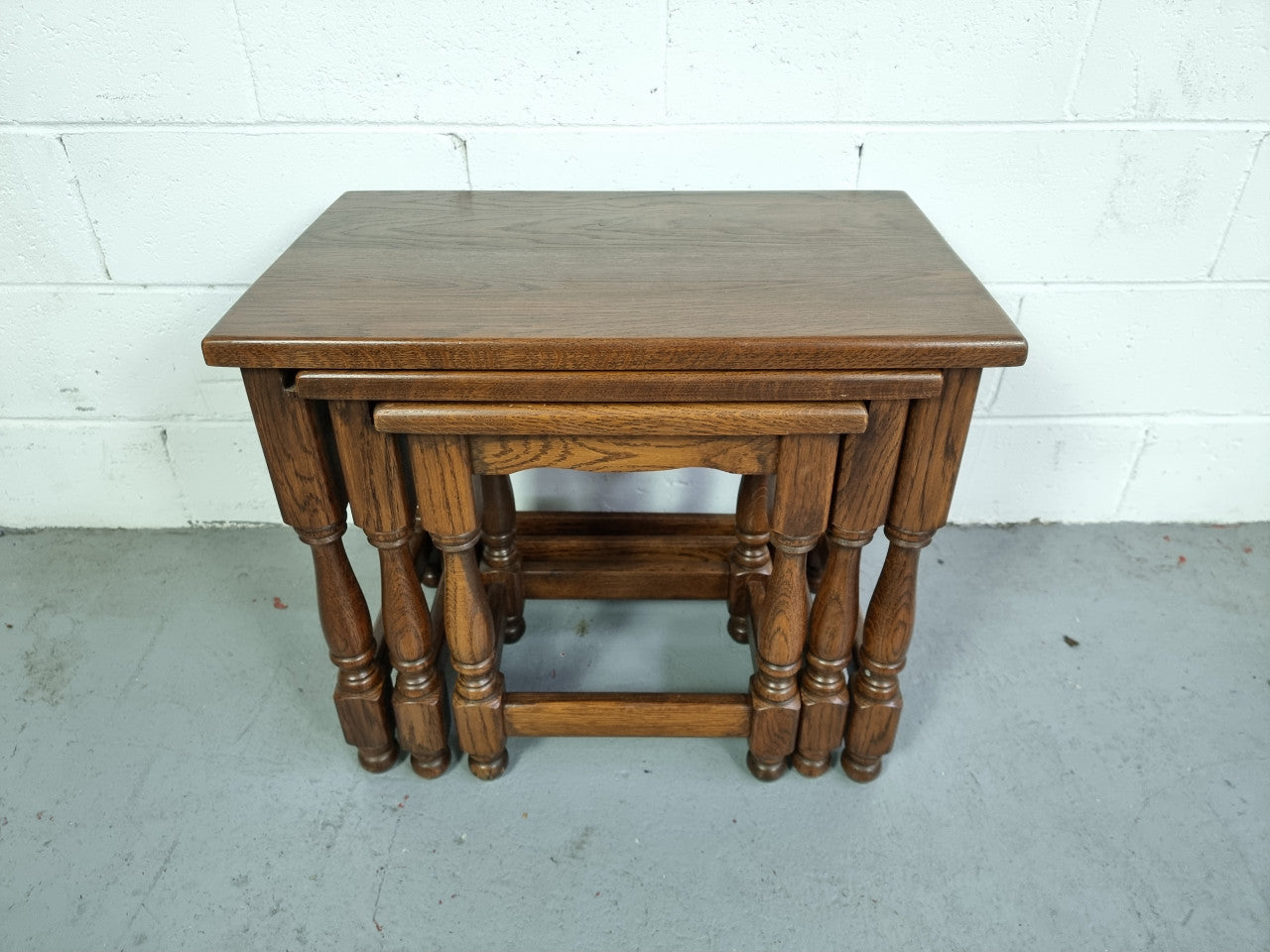 Vintage Nest of Three French Oak Tables | Antique & Vintage | Moonee Ponds Antiques | Australia Wide Delivery