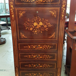 French Floral Marquetry Abattant