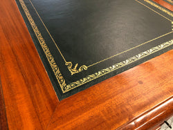 Antique French Mahogany & Leather Inset Top Double Pedestal Partners Desk | Antique & Vintage | Moonee Ponds Antiques | Australia Wide Delivery