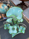 Large & Rare Victorian Vaseline Glass Epergne | Antique & Vintage | Moonee Ponds Antiques | Australia Wide Delivery