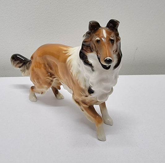 Rare Hutschenreuther Collie dog figurine. It is in good original condition and has been sourced locally. Please view photos as they help form part of the description.