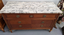 Louis XVI Style Mahogany Marble Top Cupboard | Antique & Vintage | Moonee Ponds Antiques | Australia Wide Delivery