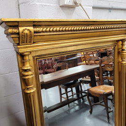 Stunning French Henry II gilt mantle mirror With Original Mirror. It has loads of charter and has been sourced from France. It is in good original detailed condition.