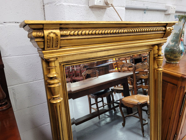 Stunning French Henry II gilt mantle mirror With Original Mirror. It has loads of charter and has been sourced from France. It is in good original detailed condition.