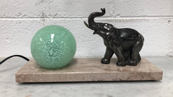 French Art Deco Elephant Lamp On Marble Base | Antique & Vintage | Moonee Ponds Antiques | Australia Wide Delivery