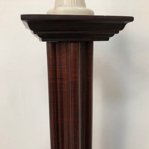 Very nice Australian cedar carved lamp base. It is in good working condition.