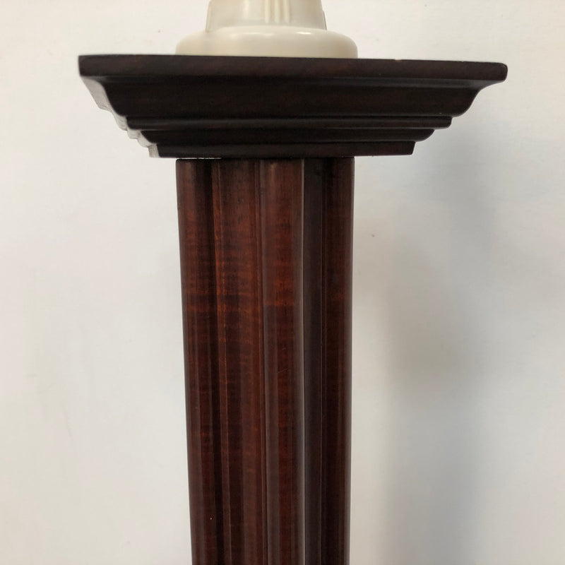 Very nice Australian cedar carved lamp base. It is in good working condition.