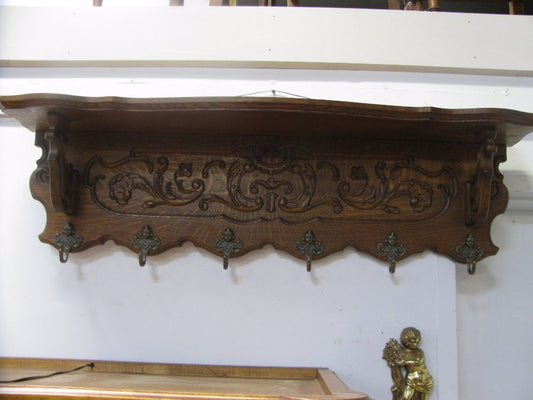 French Oak Coat - Hat Rack