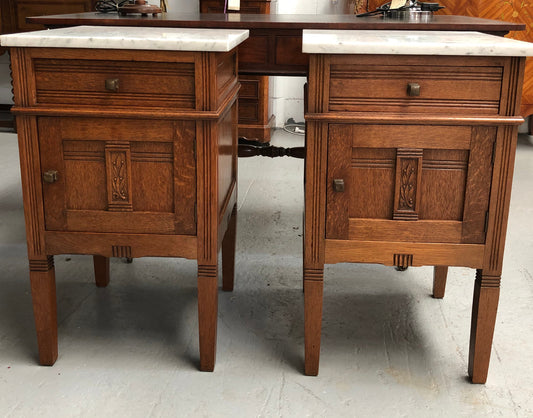 Beautiful pair of Arts and Crafts Bedsides
