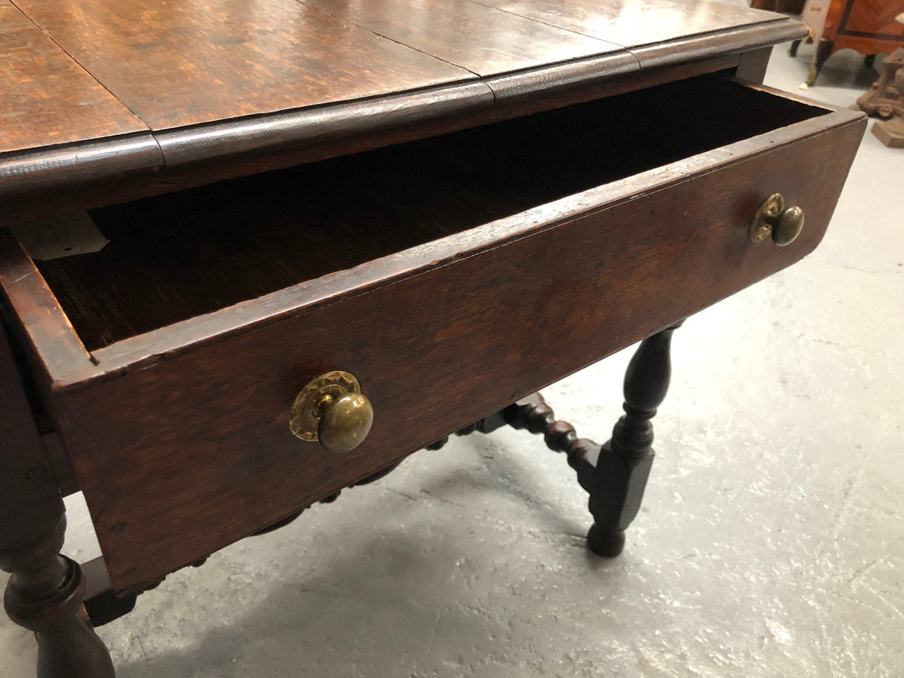 Antique French Oak Side Table With Drawer "Mellow Patina" | Antique & Vintage | Moonee Ponds Antiques | Australia Wide Delivery