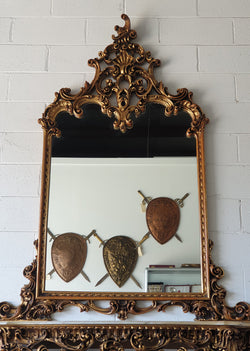 Louis XV Style Gilt Timber & Alabaster Top Console & Mirror | Antique & Vintage | Moonee Ponds Antiques | Australia Wide Delivery